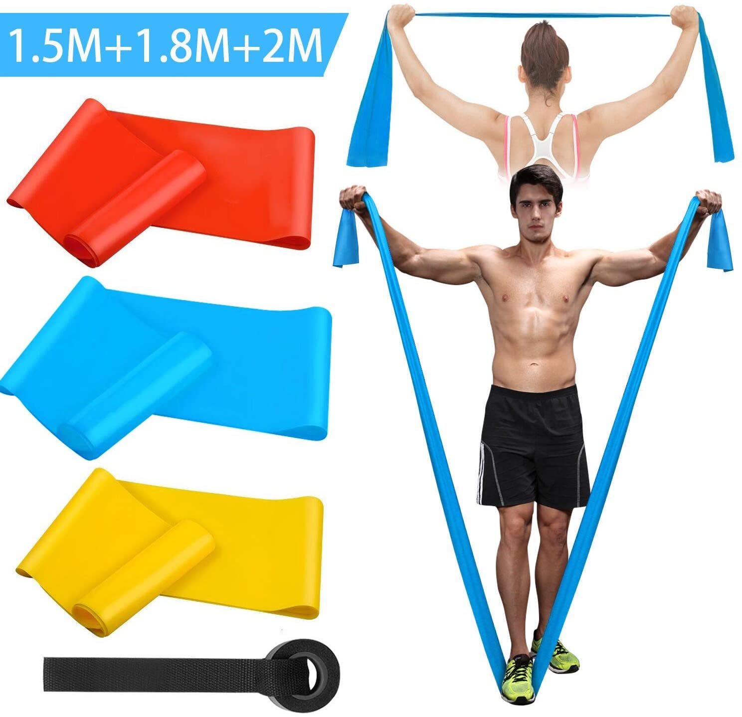 Crossfit Workout Gear - 탄성 피트니스 밴드 3Pcs 저항 밴드