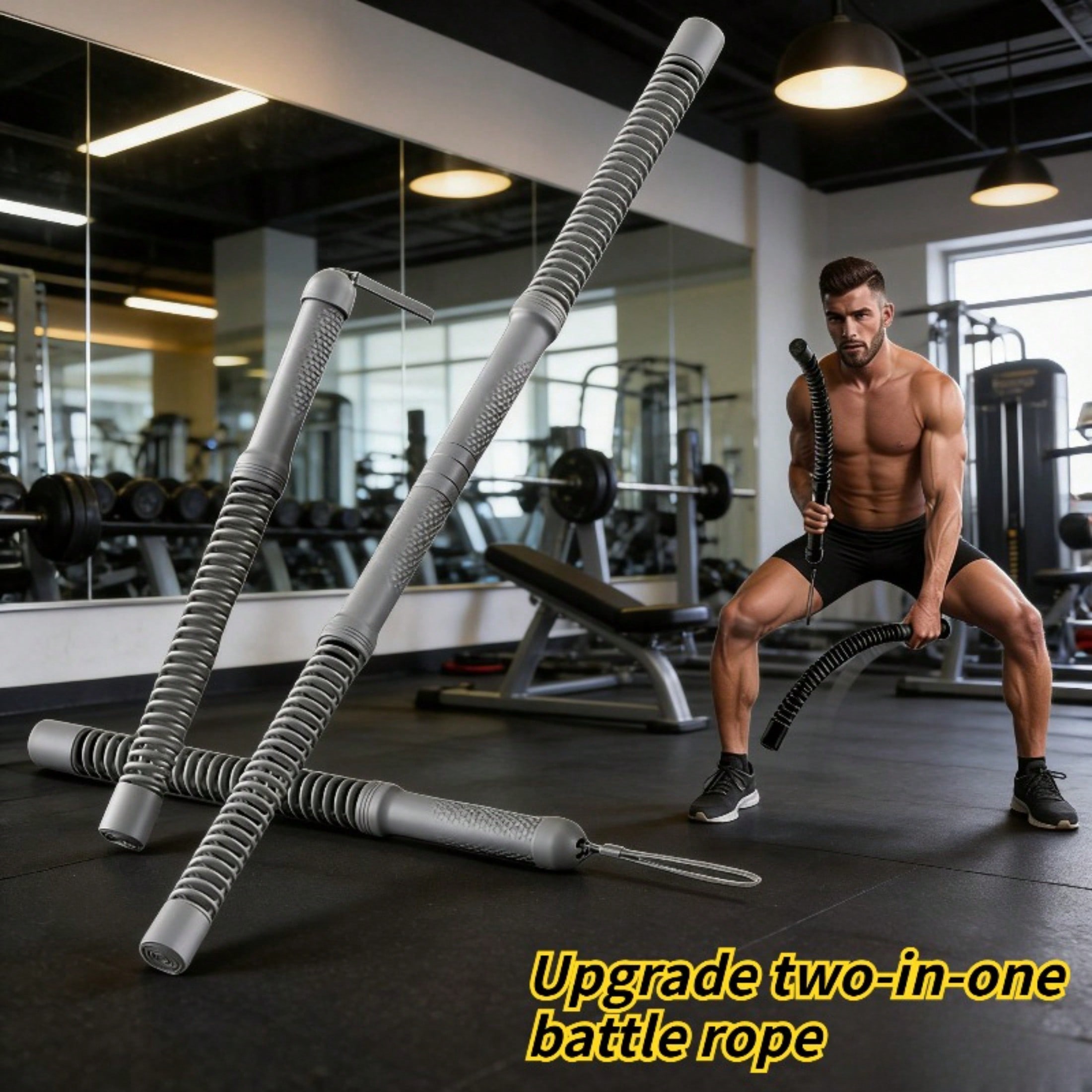 2-in-1 업그레이드 무선 배틀 로프 파워 트위스터  - Crossfit Workout Gear 리뷰 및 가격