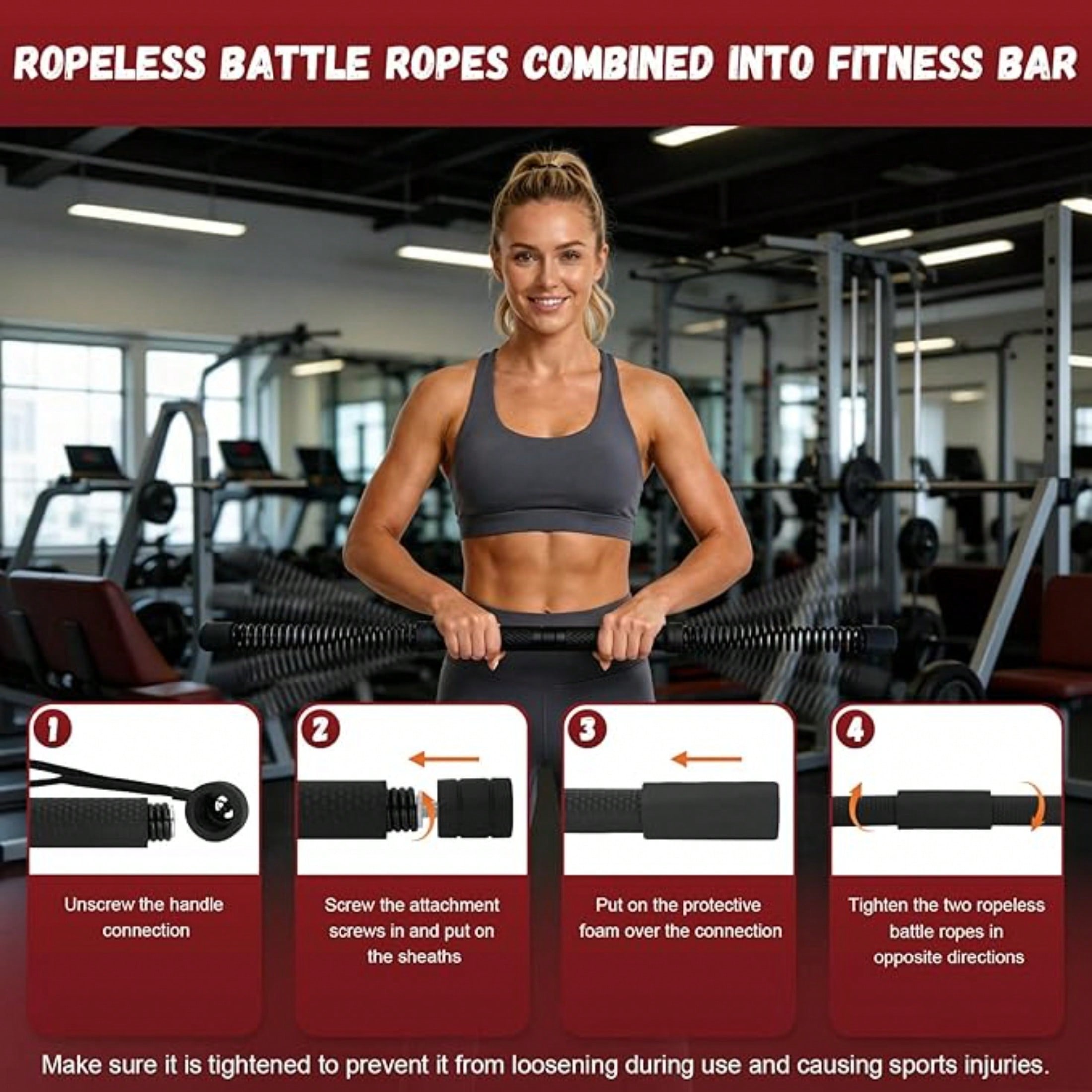 2-in-1 업그레이드 무선 배틀 로프 파워 트위스터  - Crossfit Workout Gear 리뷰 및 가격