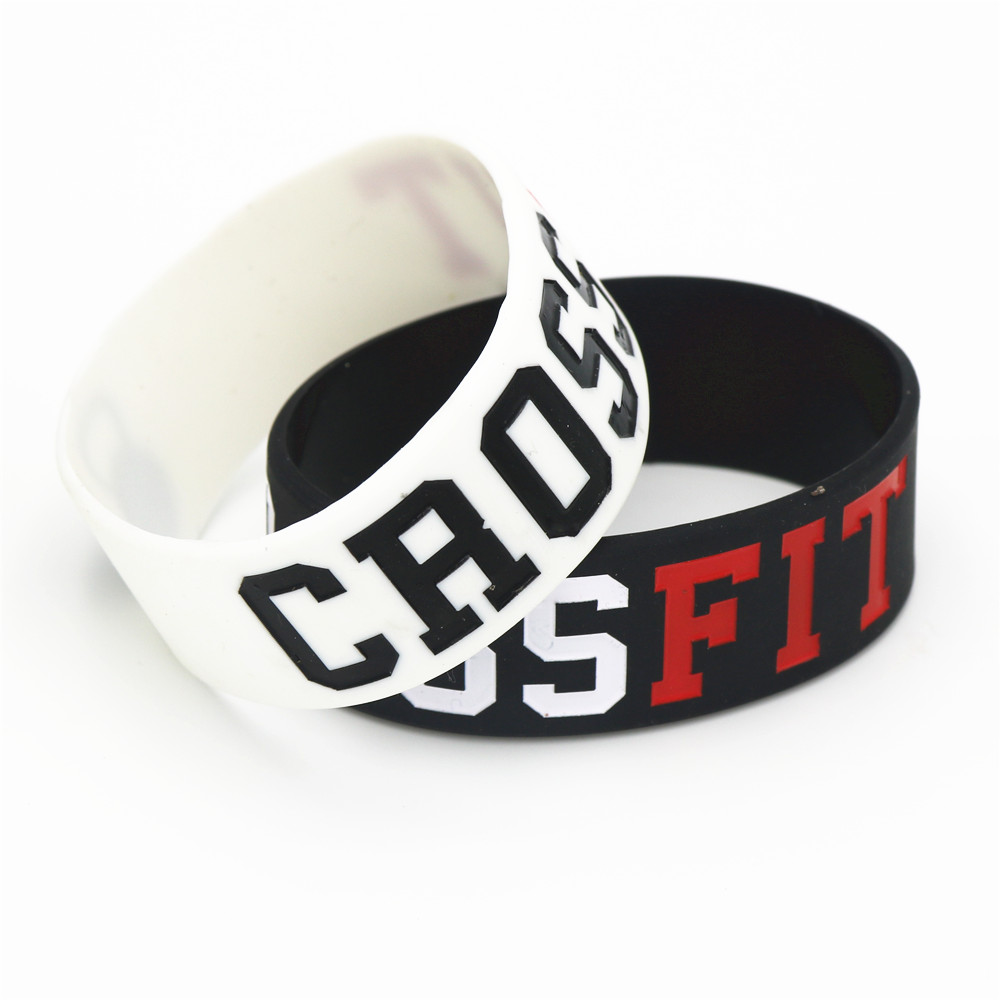 새로운 패션 쥬얼리 크로스핏 팔찌, 블랙 화이트 실리콘 - Crossfit Ga 리뷰 및 가격